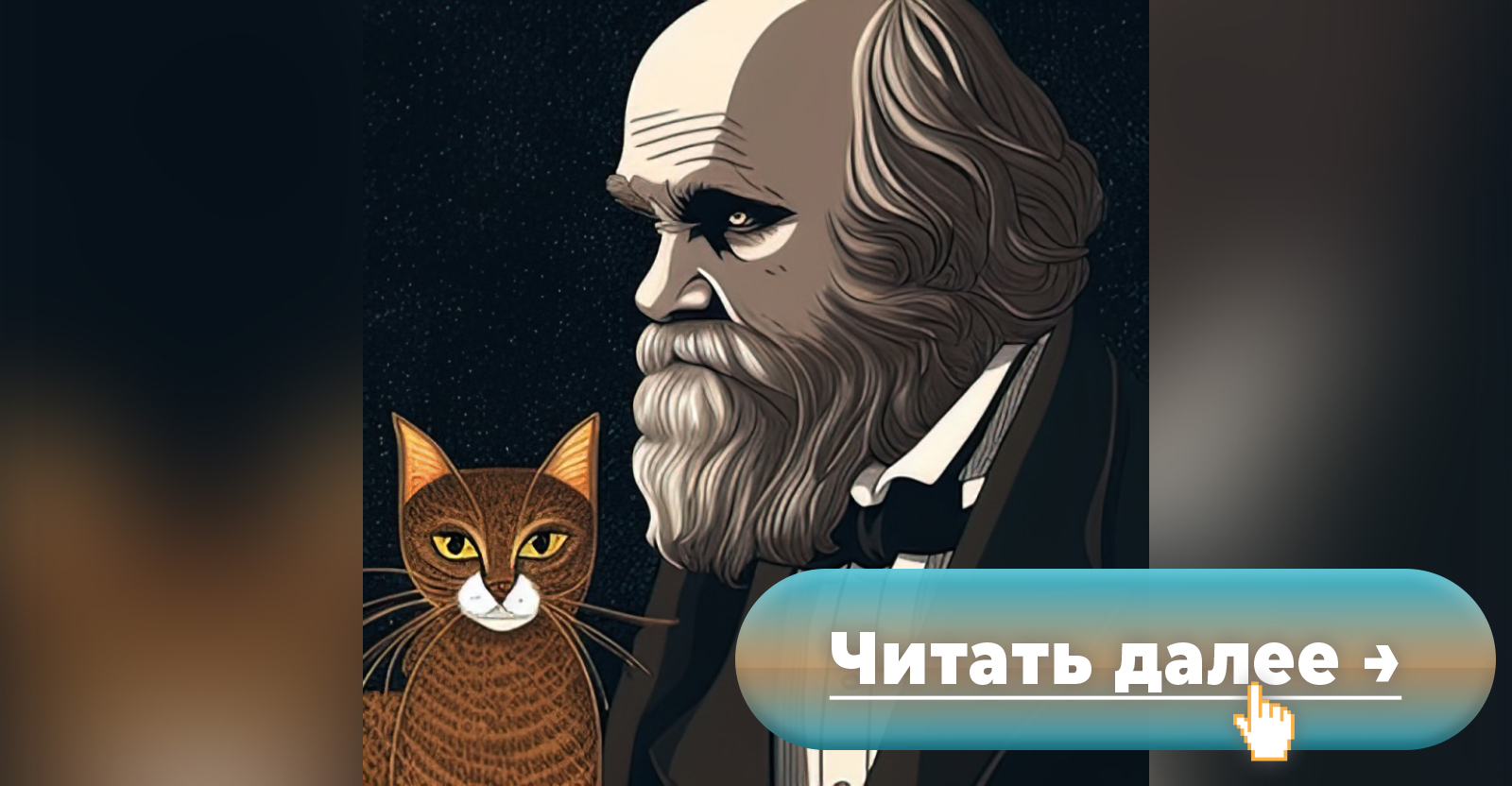 Ошибка редактора: Дарвин писал, что человек произошёл от кошки